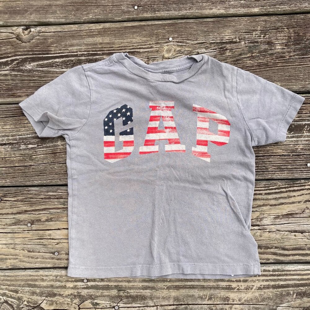 baby GAP Gray Flag Logo Tee – Kids 4 Years